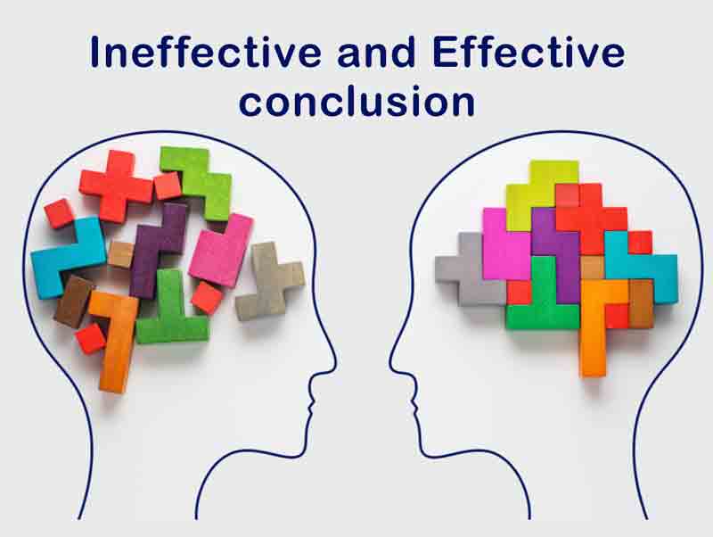 Effective and ineffective conclusion